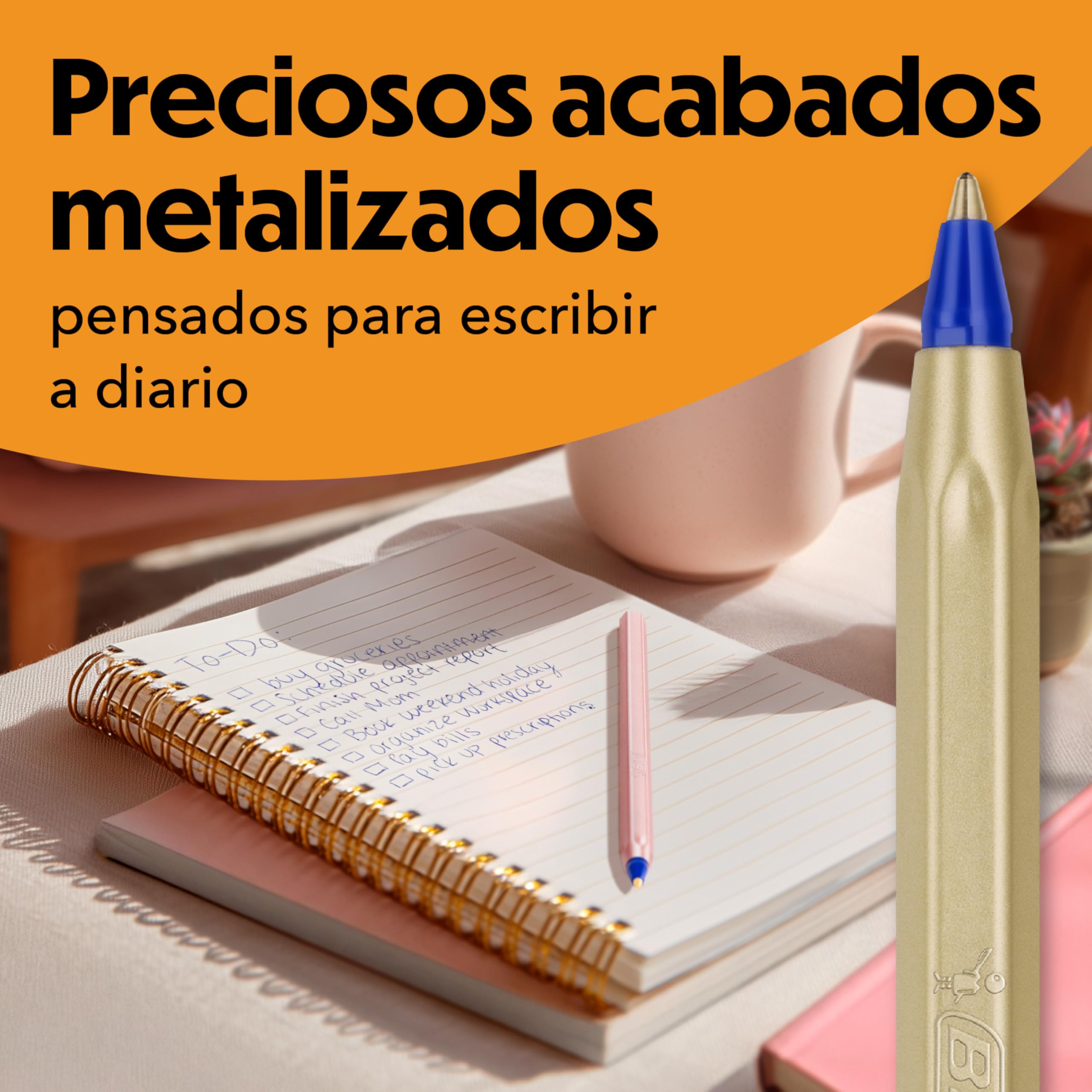 BIC Cristal Glacé Bolígrafos de Punta Media (1,00 mm) con Recambios de Tinta Recargables - 4 con Tinta Azul, 3 con Tinta Negra, Caja de 7 — view 4
