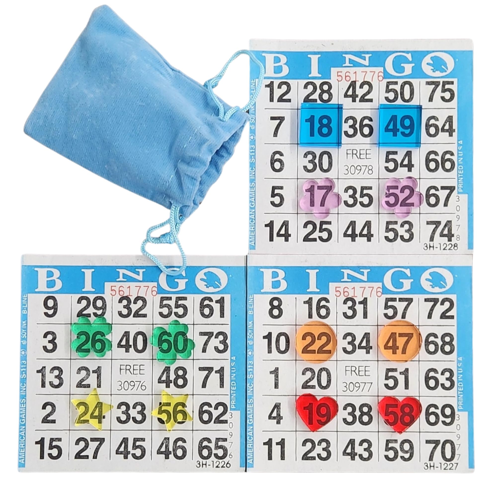 Bingo Waiters Set of 12 with Carrying Pouch
