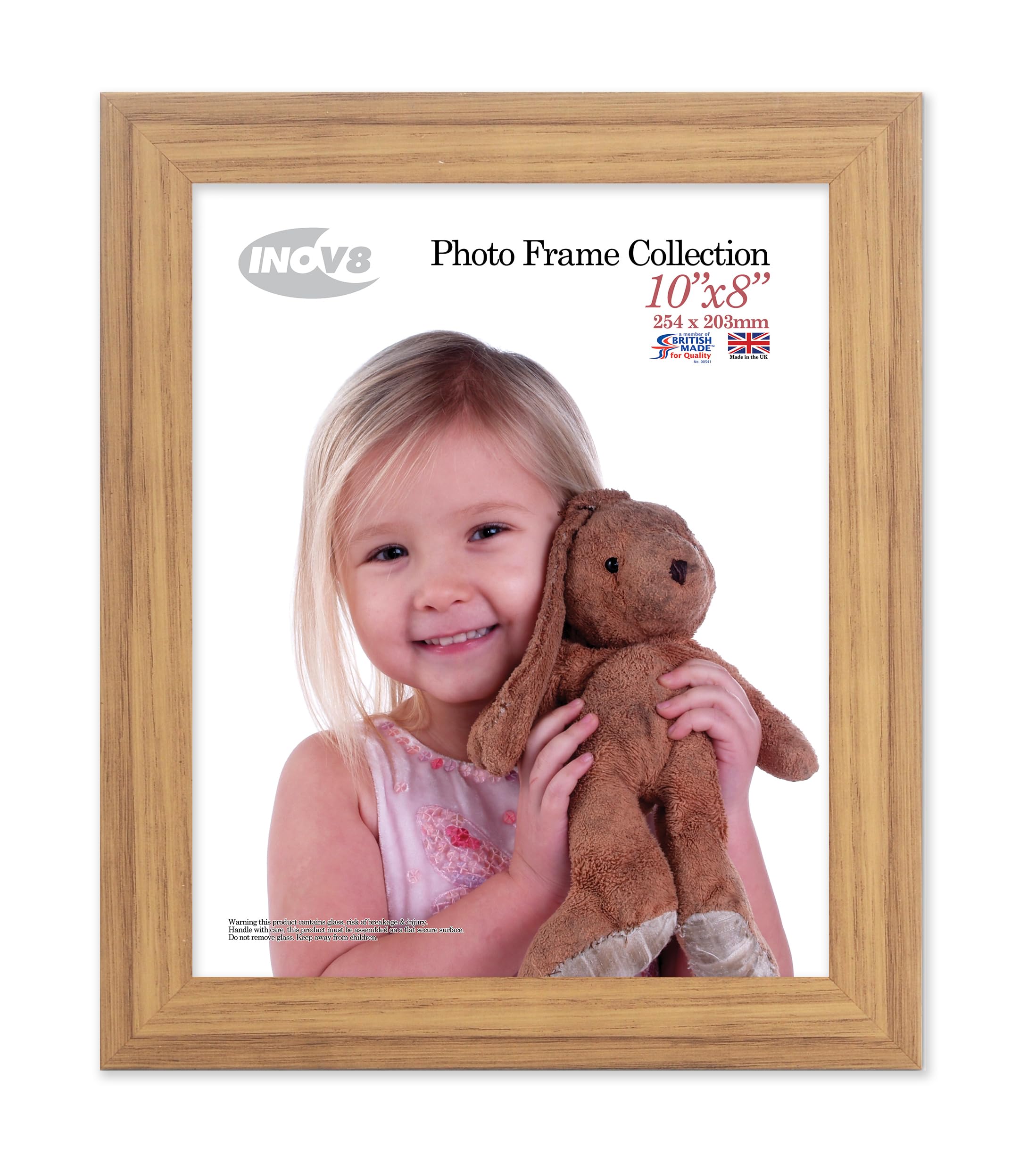 Inov8 Oak 313 British Made Traditional Picture/Photo Frame, 10X8-Inch,