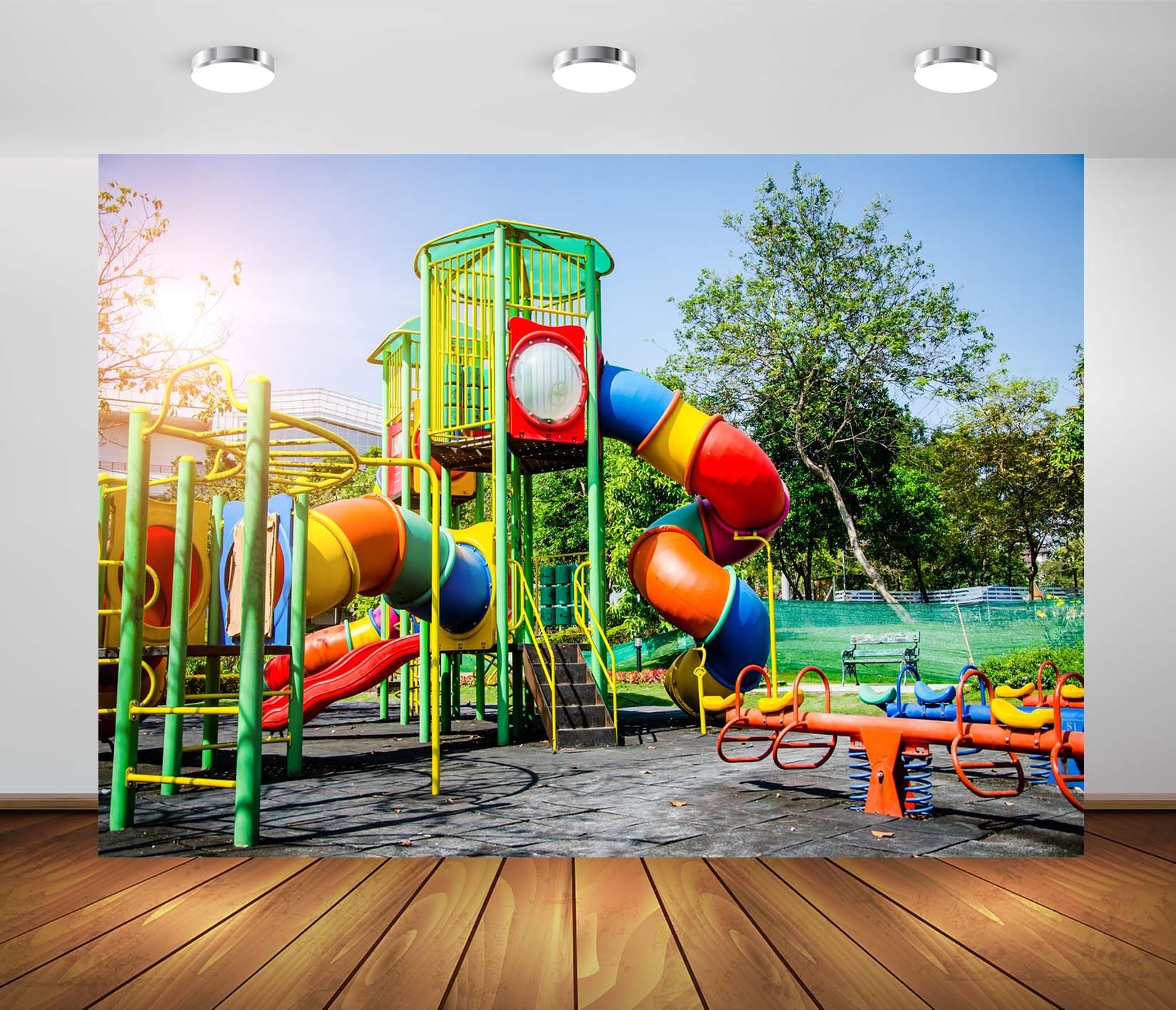 CORFOTO 6x4ft Carnival Ferris Wheel Backdrop Circus Carnival Playground Ferris Wheel Backdrop Amusement Park Background For Photography Carnival Party Decor Halloween Photo Booth