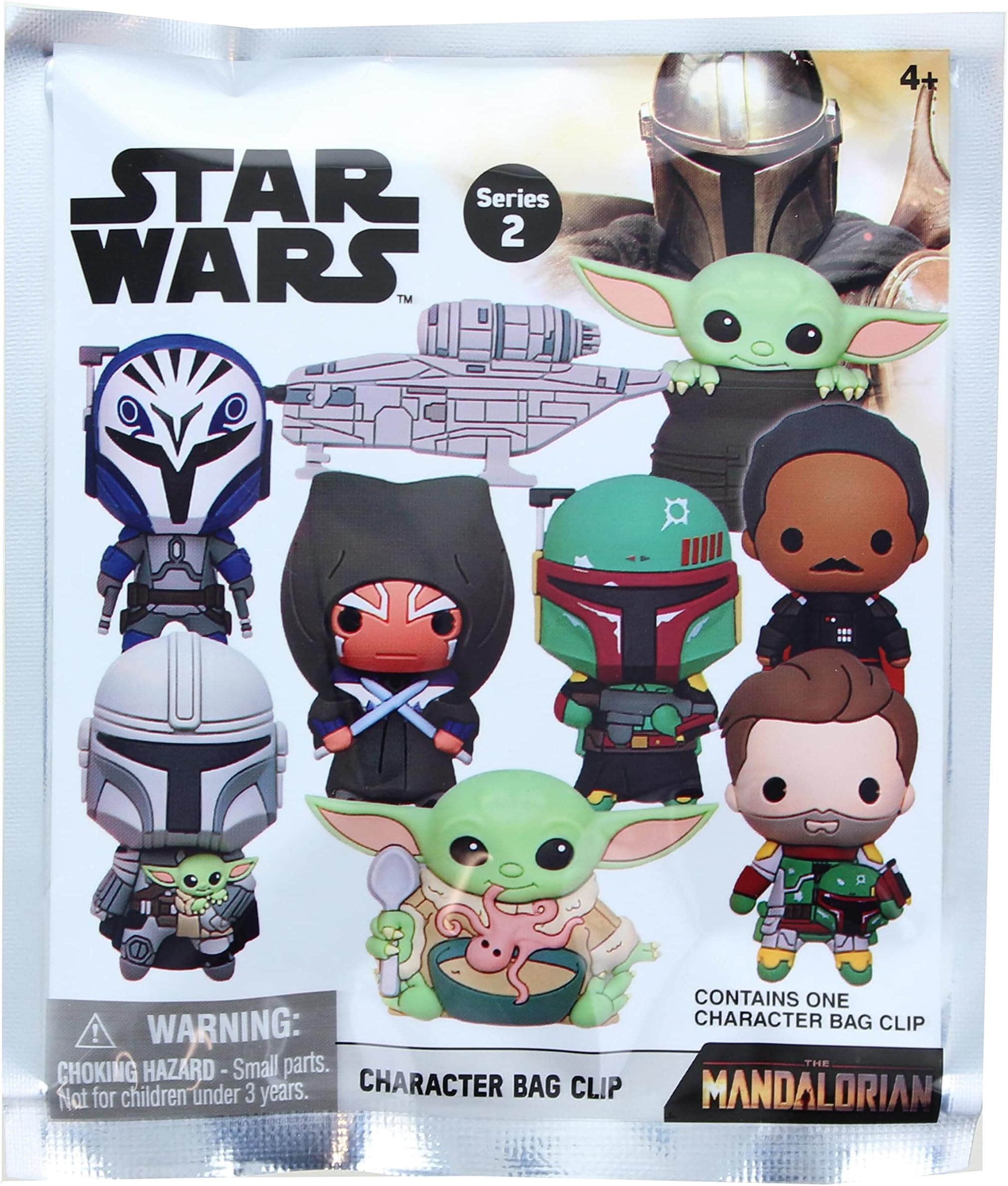 Star Wars Mandalorian Series 2 3D Foam Bag Clip | One Random