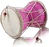 Handmade Wooden & Leather Classical Indian Folk Dumroo Damroo Damaru Hand Drum Set Percussion Decorative Collectible Showpiece World Musical Instruments