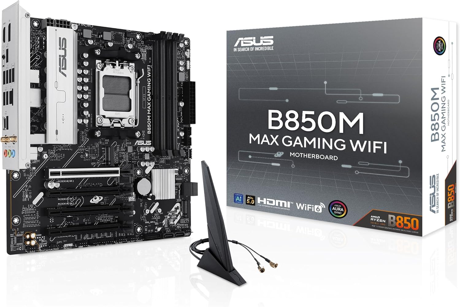 ASUS AMD B850 mATX motherboard PCIe 5.0 3xM.2 1xHDMI 1xDisplayPort - Mainboard - Micro/Mini/Flex-ATX (90MB1LL0-M0EAY0)