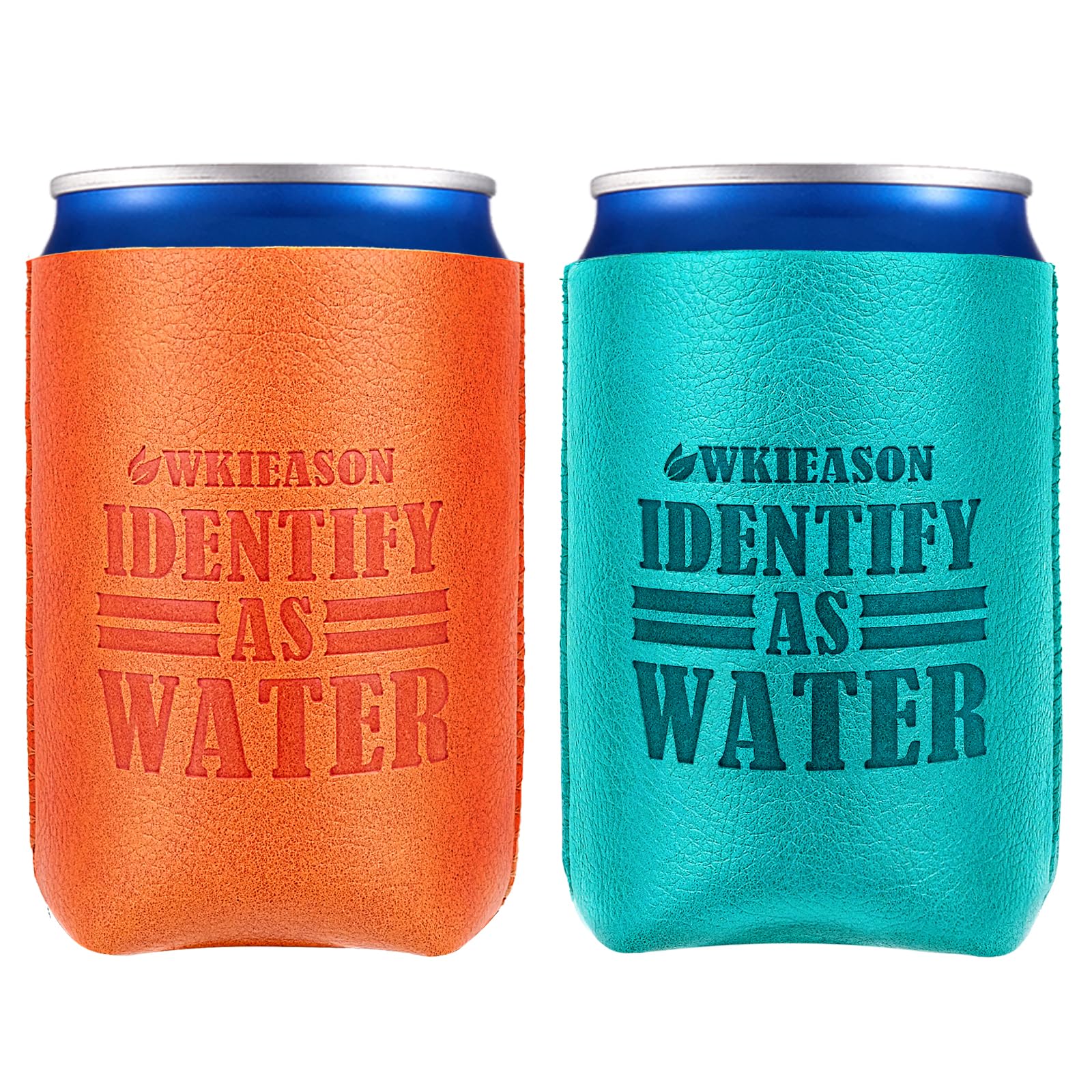 WKIEASON Gifts for Dad, Mens Gifts, Birthday Gifts for Dad, 2PCS 12OZ Standard Can Coolers Sleeve Gifts for Dad/Men, Collapsible Can Coolier Insulated Neoprene Koozies for Dad Mens Gifts