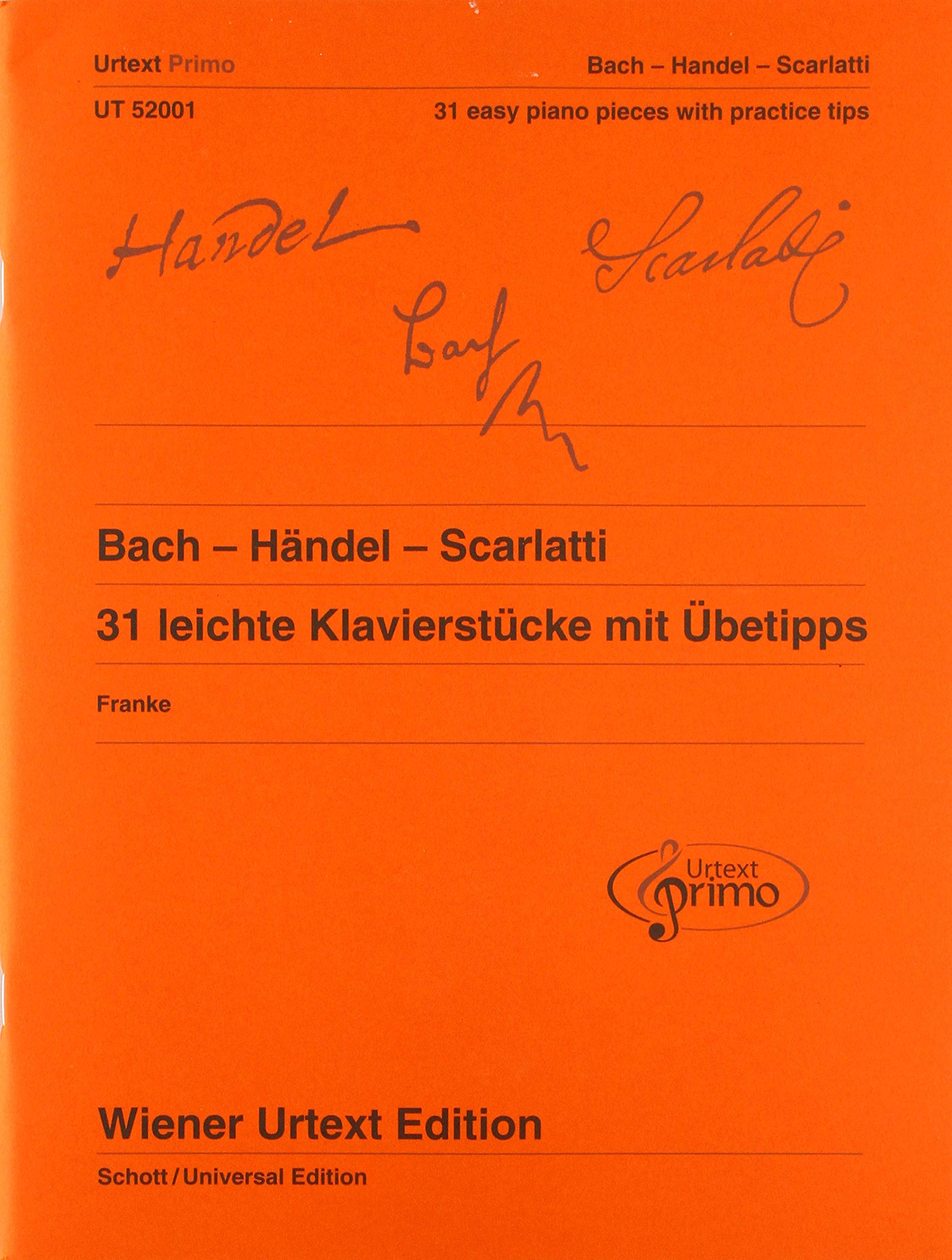 Bach, Handel, Scarlatti - Easy Piano Pieces with Practising Tips - Edition with German and English Commentary - Wiener Urtext Edition - piano - ( UT 52001 )