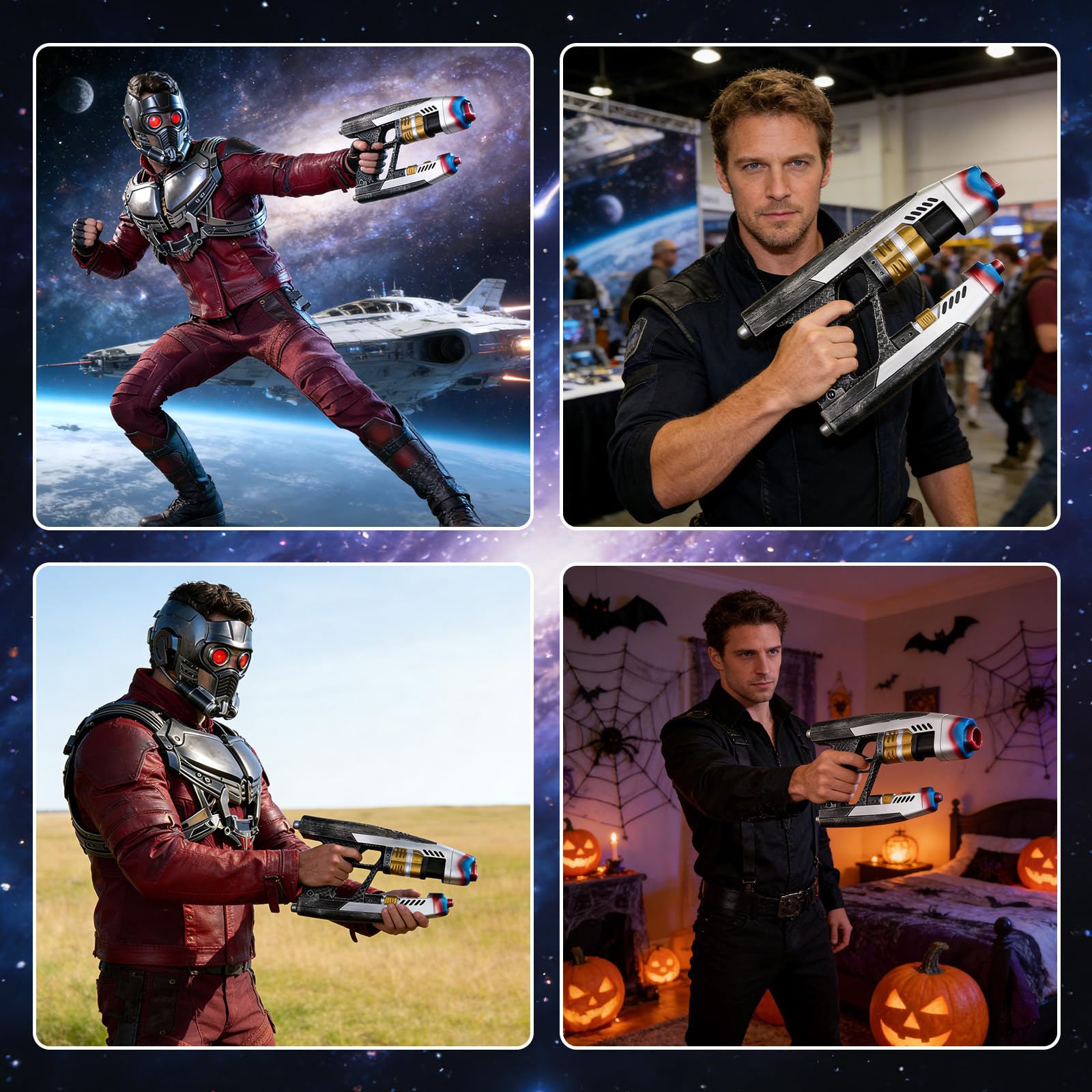 SINSEN Star Lord Blaster Prop Réplique 1:1 Pistolet Cosplay Infini War Arme Halloween Party Model Gun Collection Résine