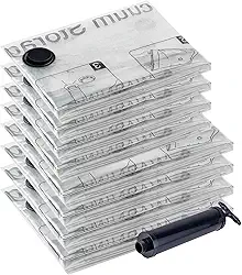 1 bolsa de armazenamento a vácuo para roupas – Sacos de compressão para viagens e casa à prova d'água e herméticos para cobertores, roupas de cama, roupas de temporada, 40 x 60 cm