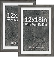 Vista 8 de VCK Paquete de 2 portarretratos de 8 x 10 pulgadas, roble natural, madera de alta gama con vidrio templado, para fotos de 5 x 7 pulgadas