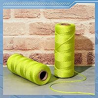 Vista 3 de Amylove Línea de cuerda Mason de 4 rollos #18, línea de cuerda de construcción trenzada de nailon de 500 pies, cuerda resistente para exteriores