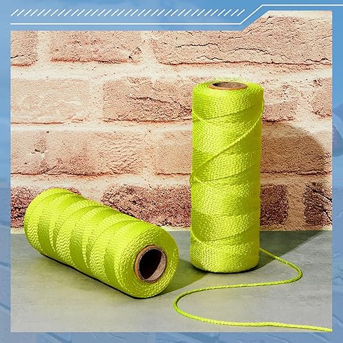 Miniatura 3 de Woanger 8 rollos Mason Line de 500 pies de longitud trenzado de nailon de albañilería de nailon para construcción, jardinería, manualidades,