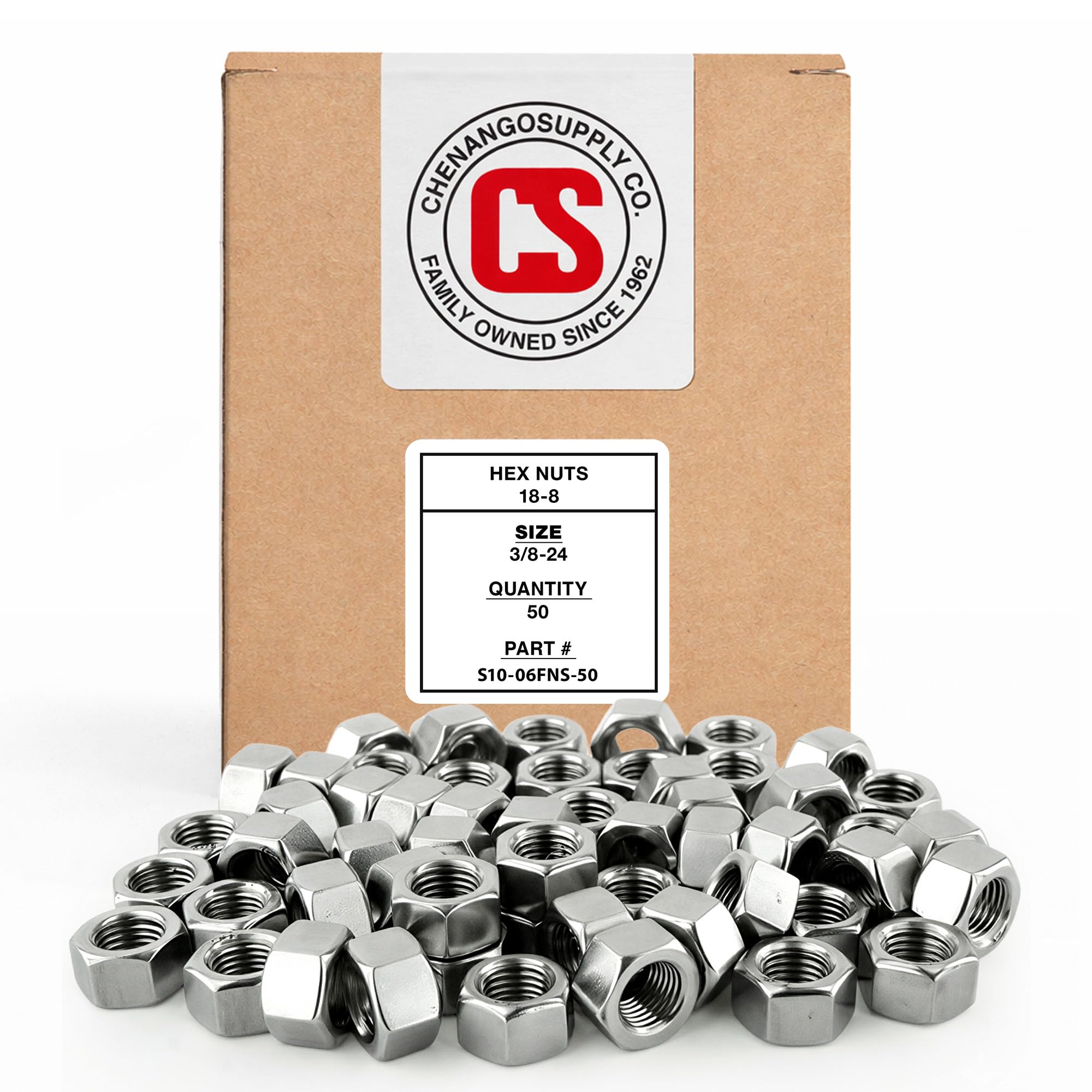 Boulons à tête hexagonale 3/8-24 haut de gamme en inox 304 et écrous robustes pour fixation