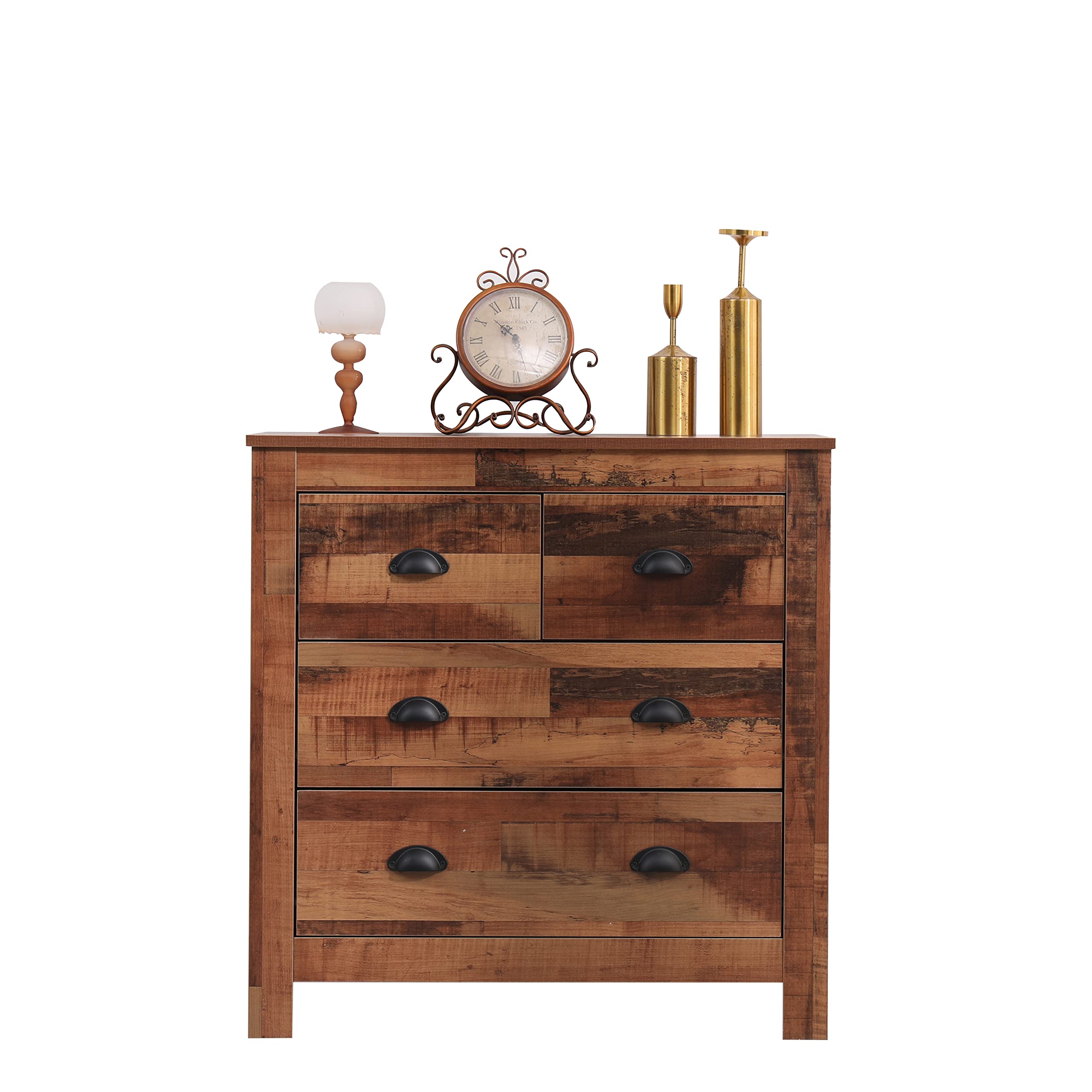 Sponsored Ad – 4 Drawers Organiser Unit Industrial Chest of Drawers with Metal Handles Wooden Cabinet for Bedroom,Living Room,Office