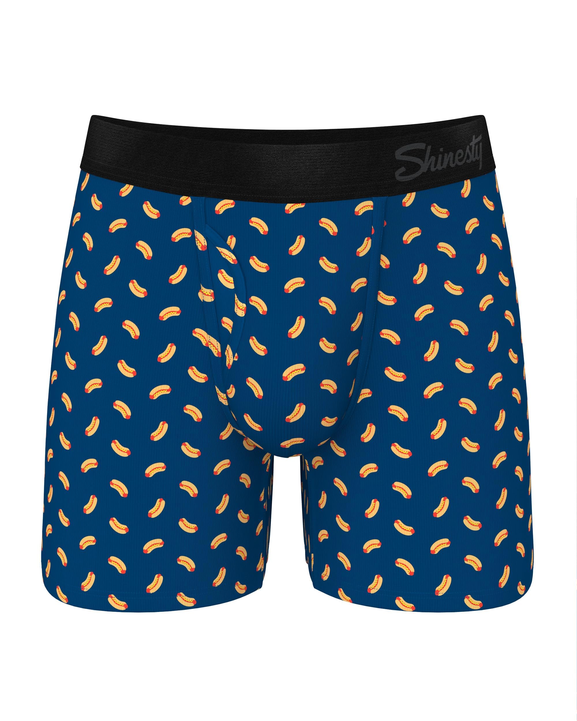 Shinesty Hammock Support Mens Boxer Briefs, Blue, L