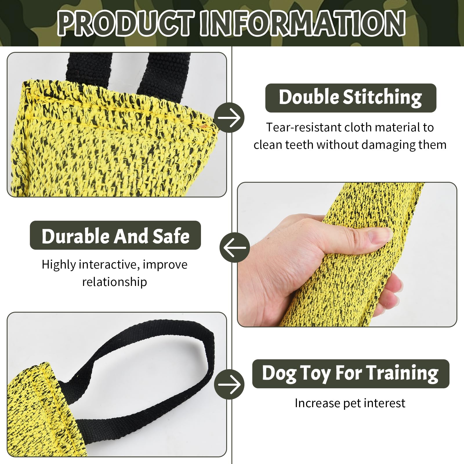 2Pcs Boudin À Mordre Jouet pour Chien 30 cm Boudin Mordant Chiens Jouet Remorqueur Morsure Chien Jouet Interactif d'entraînement pour Chiens avec 2 Anses pour le Tir à la Corde et Récupération (Gris)