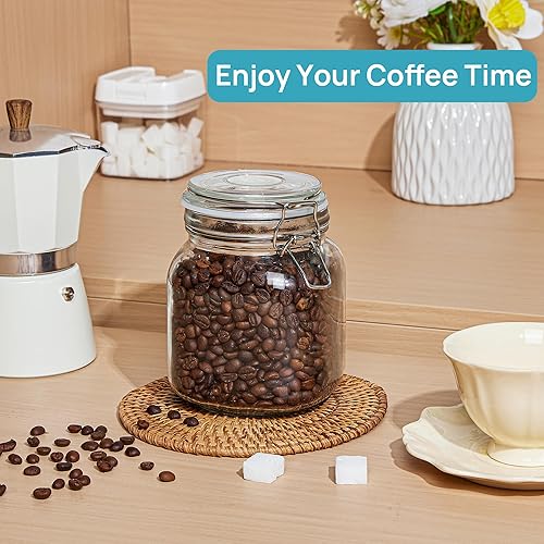 Miniatura 4 de Vtopmart Paquete de 4 tarros de vidrio de 17 oz con cucharas