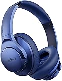 Soundcore Anker Life Q20 Hybrid Active Noise Cancelling Headphones, Wireless Over Ear Bluetooth Headphones, 60H Playtime, Hi-Res Audio, Deep Bass, Foam Ear Cups, Travel, Office, USB-C Charging USB-C Blue