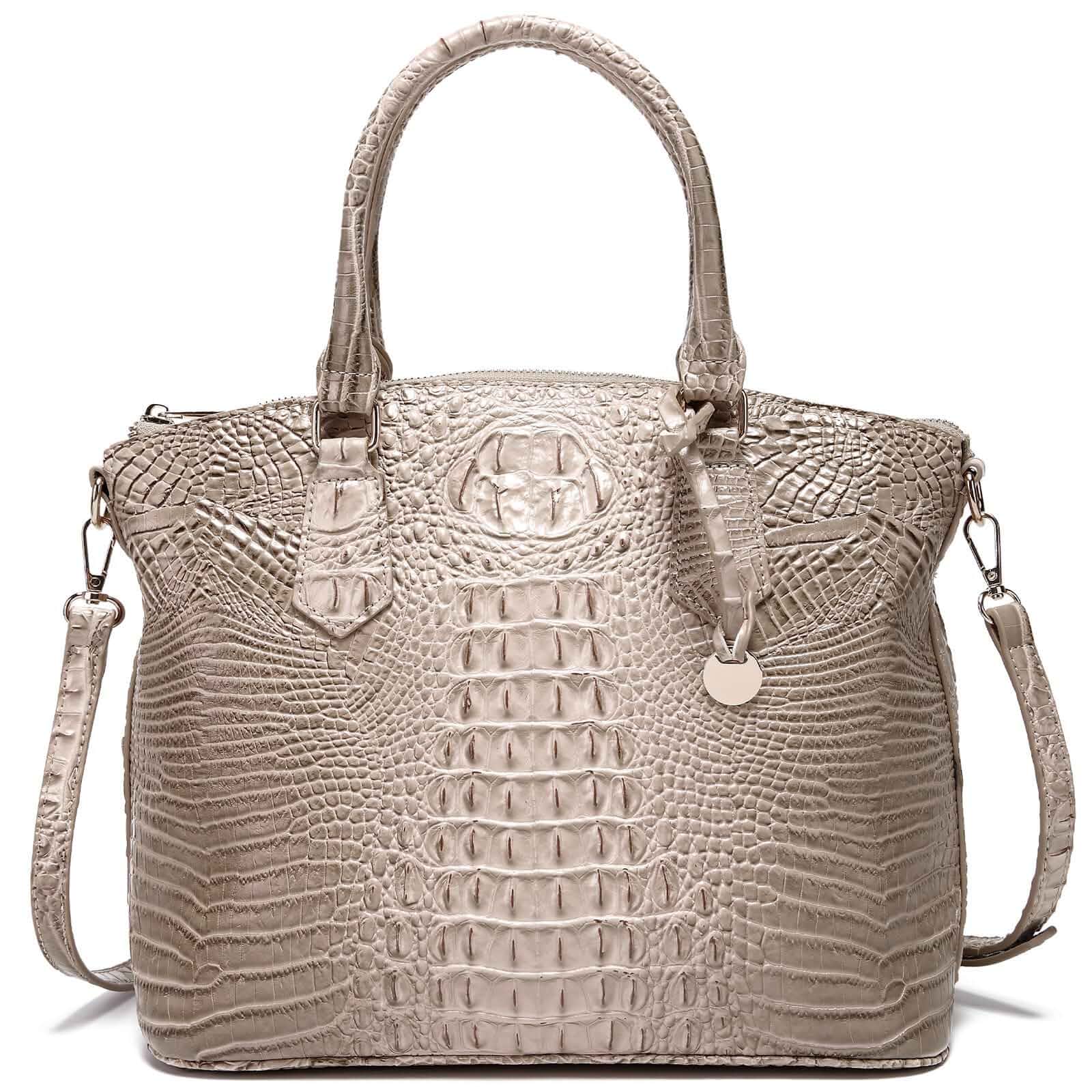 Makcr Joacbv Crocodile Handbag for Women, Satchel Purse with Shoulder Strap Embossed vegan leather tote with a bold crocodile-pattern texture, rich color depth, dual top handles, and a roomy interior.