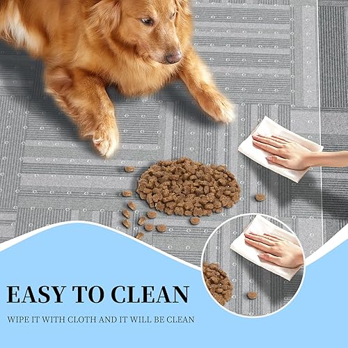 Miniatura 7 de Tonaus Tapete para silla de oficina, 48 x 36 pulgadas, transparente, protector de suelo con tachuelas antideslizantes, resistente de 0.087 in de