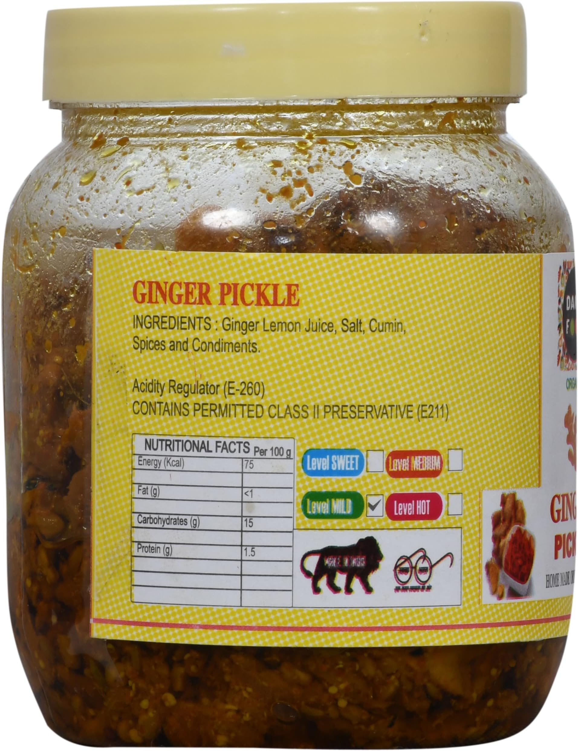DAILY FOOD Ginger Pickle Adrak Ka Achar Homemade Recipe in Very Less Oil Handmade - 400 grams 1