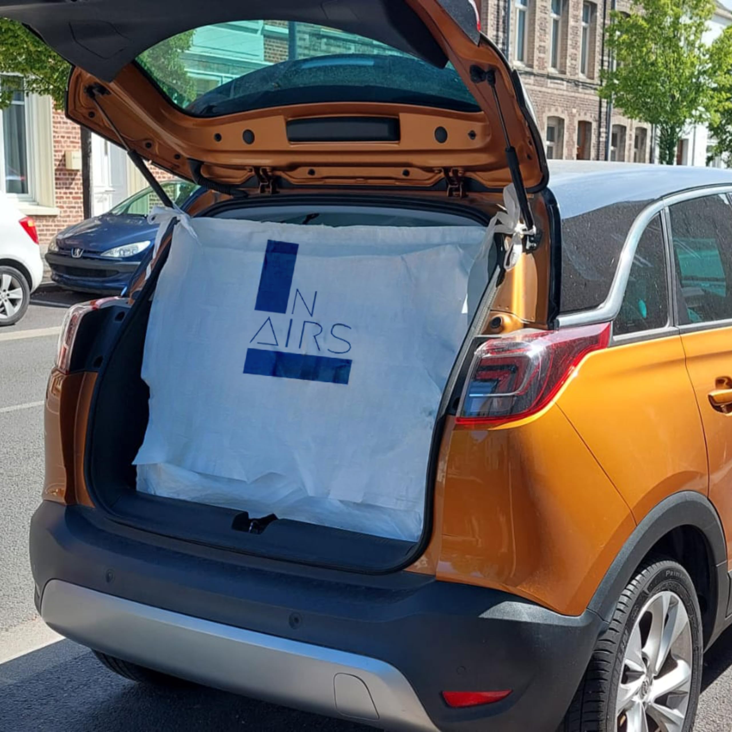 Big-Bag Protection Coffre Voiture Bâche InLairs travaux résistant