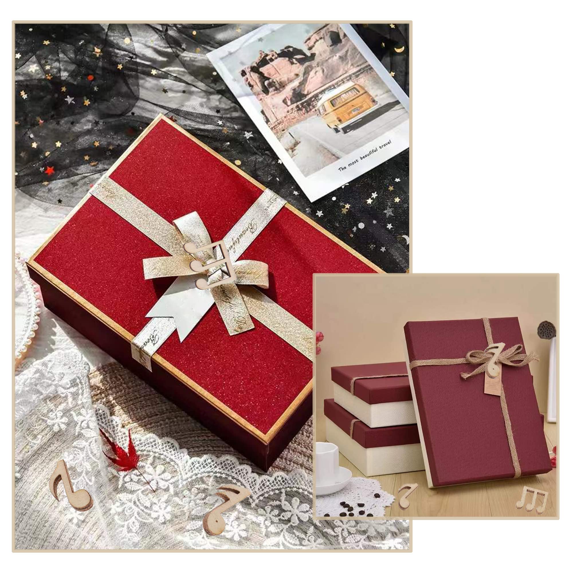 200 Notes De Musique En Bois - Déco Scrapbooking Concert Mariage - KAPSING