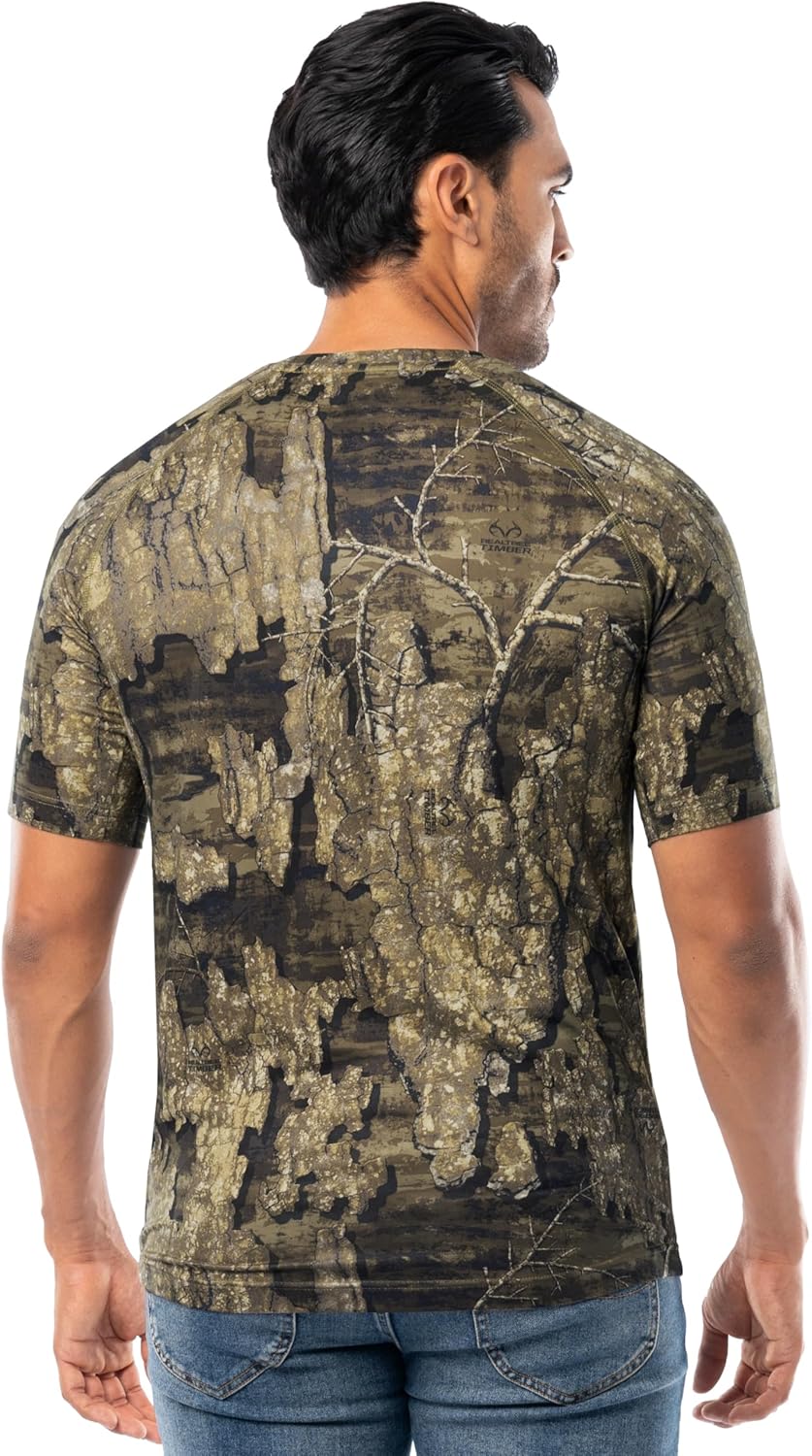 Realtree Men's Flex Short Sleeve Raglan Tee