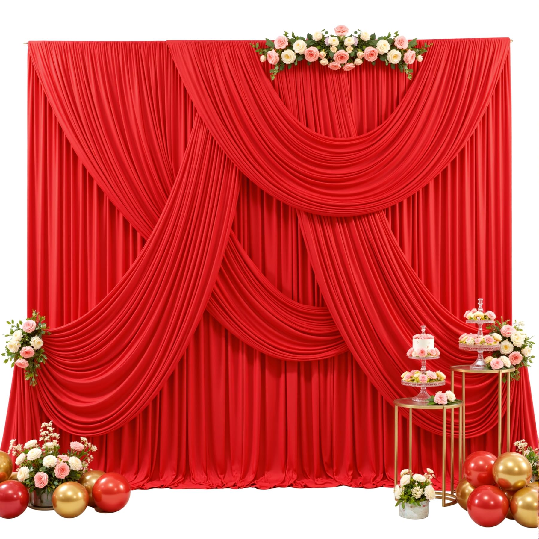 Red Fabric Backdrop