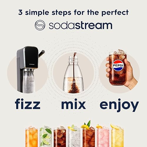 Miniatura 6 de SodaStream Máquina de agua con gas Art (negro) con CO2 y botella apta para lavavajillas