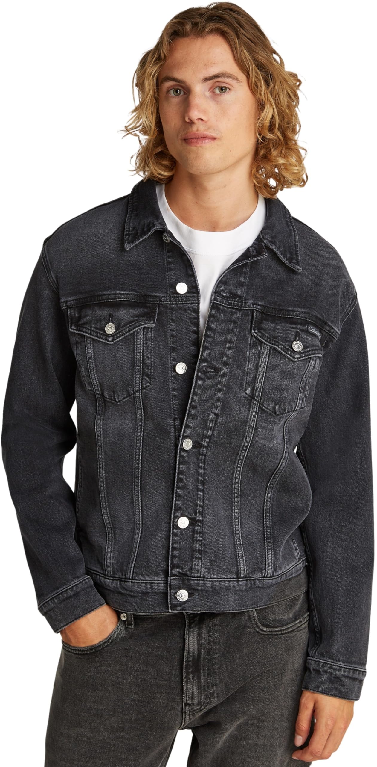 Calvin Klein Cazadora vaquera Hombre Slim con bolsillos en el pecho