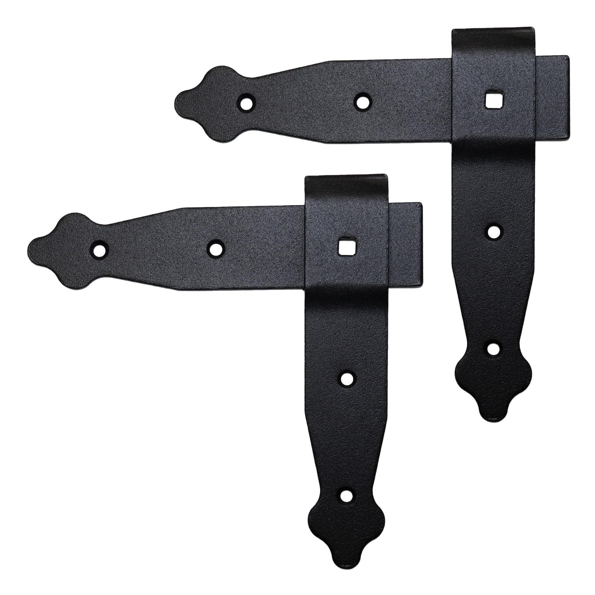 Pack of 2 x Flat Corner L Shape Plate, 150 x 150 mm Black Flat Right Angle Bracket, Decorative, Powder Coated Steel Repair Brace Support, Joining Mending Plates Connector, Rust and Corrosion Proof