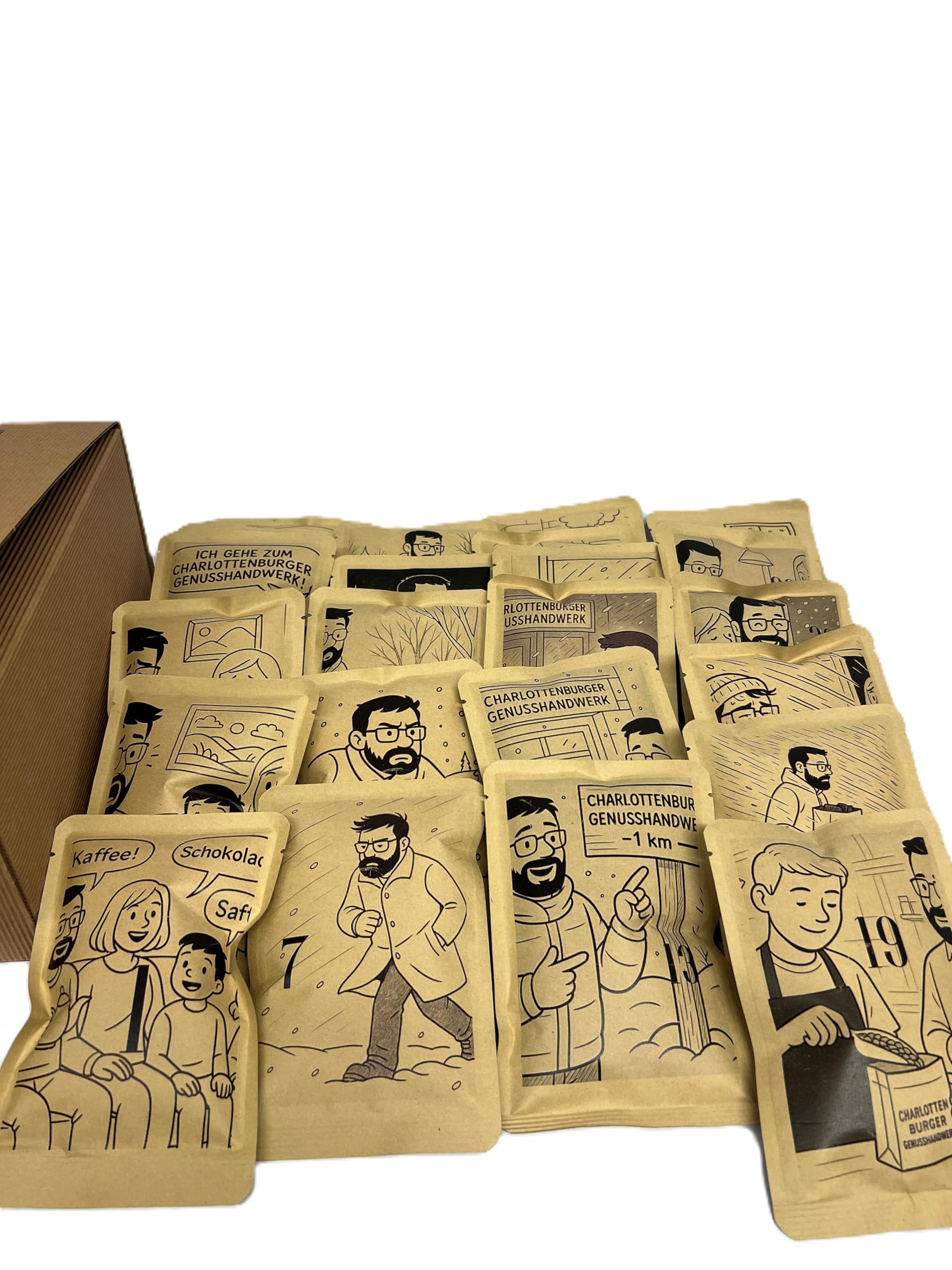 Adventskalender Kaffee 24 Tage 2025 Charlottenburger Genusshandwerk Premium Geschenkset Soziale Rösterei Berlin