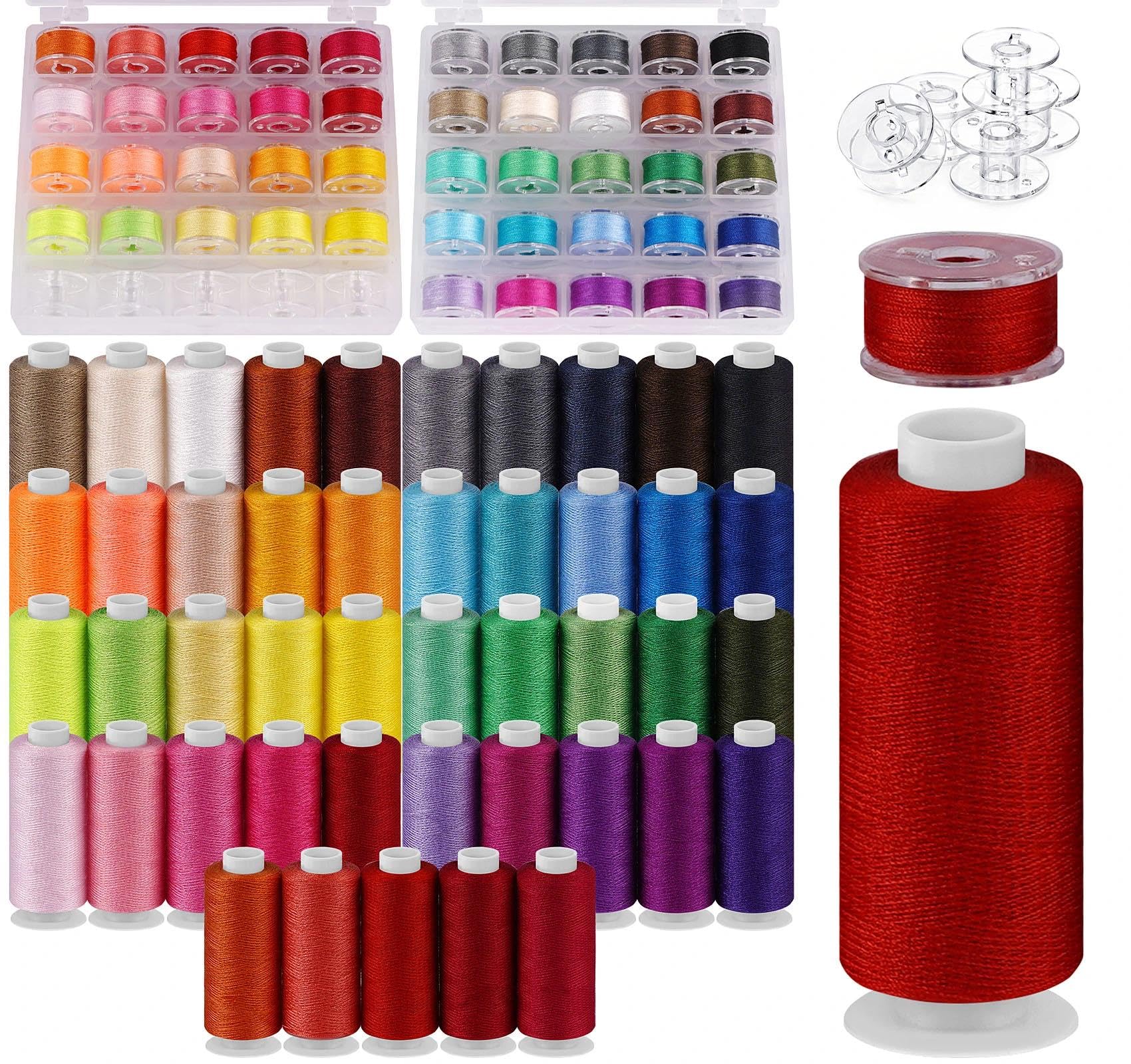 Fil de couture de 45 couleurs Agoer 365m pour machine à coudre et loisirs DIY