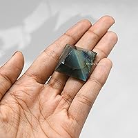 Vista 6 de Cristales curativos de pirámide de labradorita de Amazing Gemstone - Figurina de gran pirámide de 1" de piedra natural para meditación, Reiki