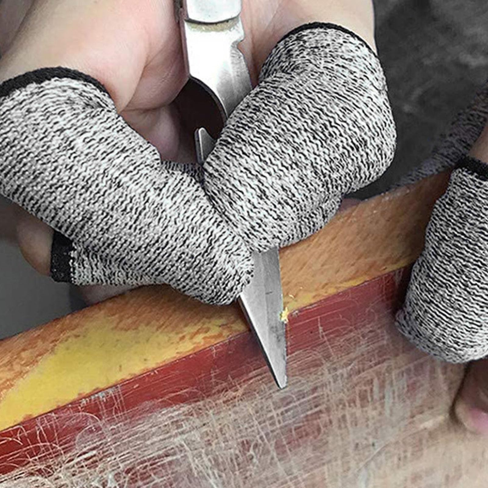 20 Pcs Cut Resistant Finger Cot, HPPE Reusable Breathable Finger Sleeve Protector Level 5 Cut Resistant Finger Sleeve Universal Finger Protector for Kitchen, Work, Sculpture