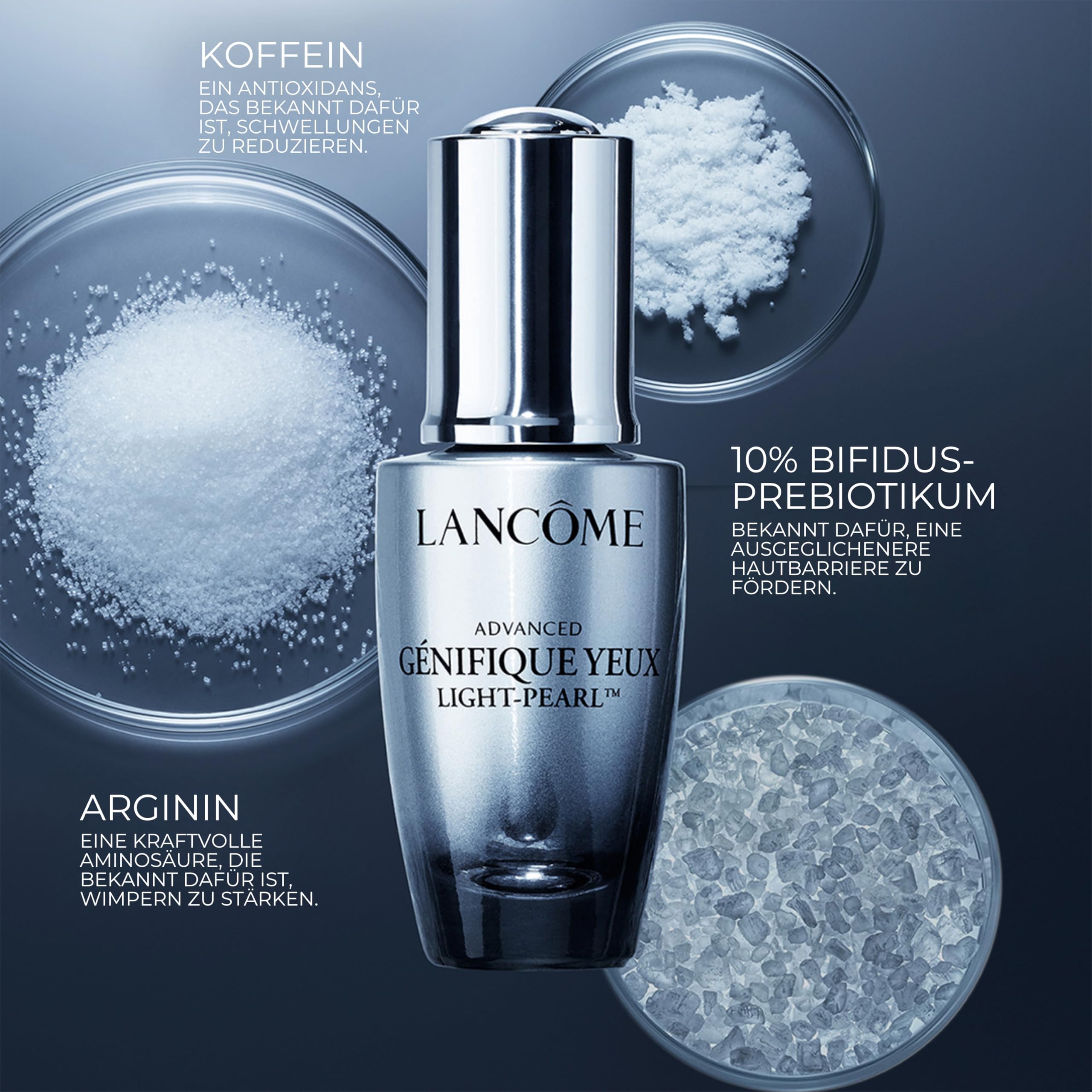 Lancôme Advanced Génifique Yeux Light-Pearl, verjüngendes Augen- & Wimpernserum mit 360° Applikator, reduziert Falten & Schwellungen, stärkt die Wimpern, 20ml