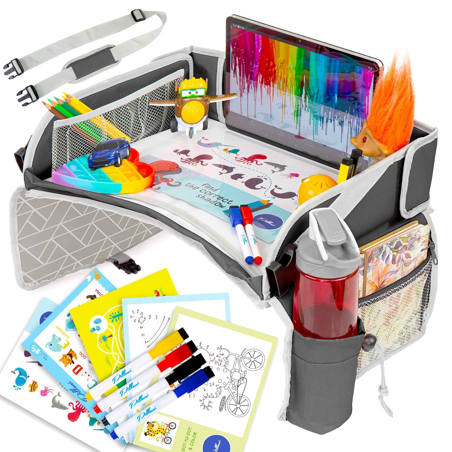 Pillani Kids Travel Tray For Car Car Seat Tray Kids Desertcart