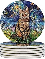 Vista 21 de París - Juego de 4 posavasos para bebidas, 4 pulgadas, románticos, estilo francés, torre Eiffel, absorbentes, de cerámica de diatomita, para mesa