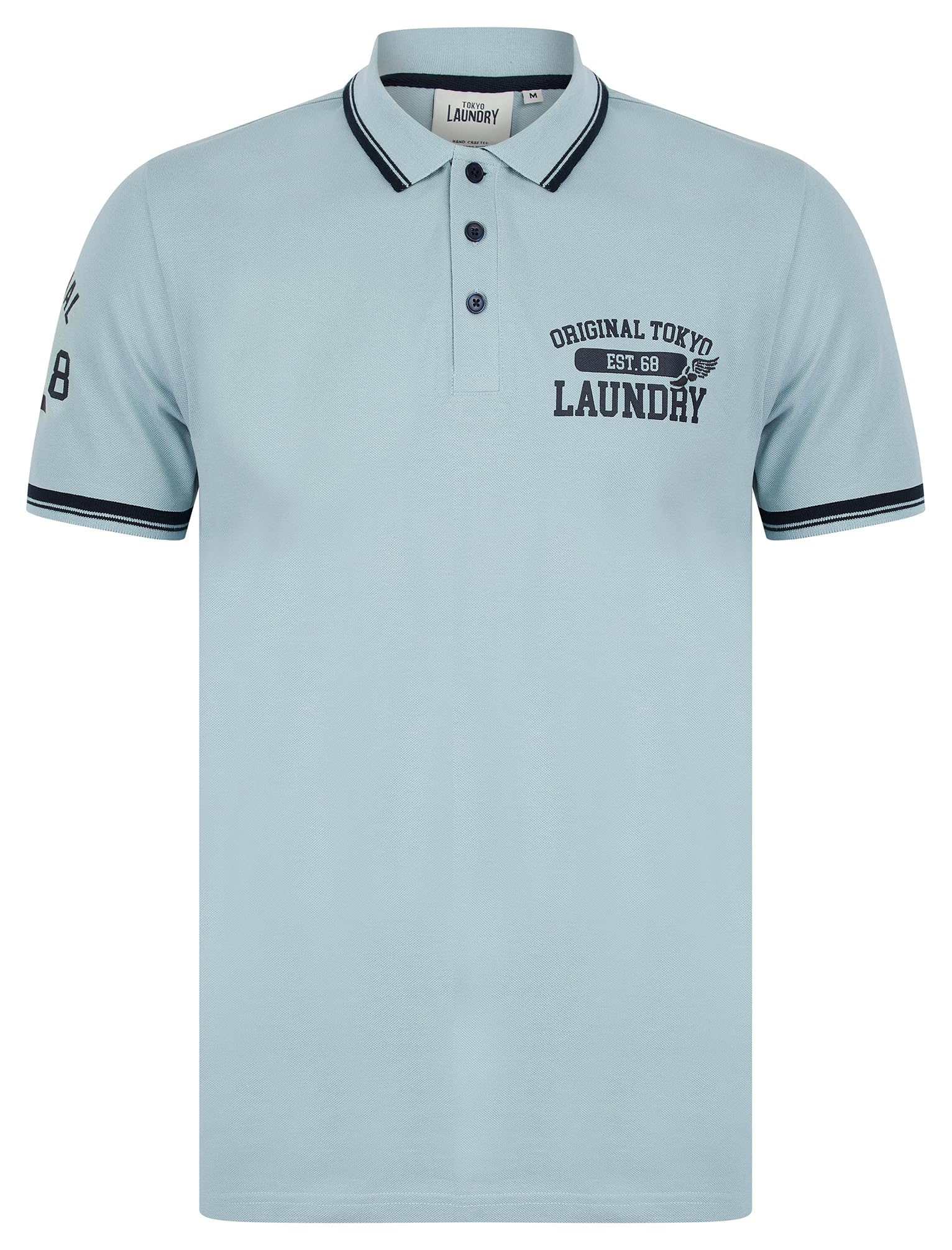 Tokyo Laundry Men's Fotos - Blue 'Fotos' Cotton Pique Polo Shirt