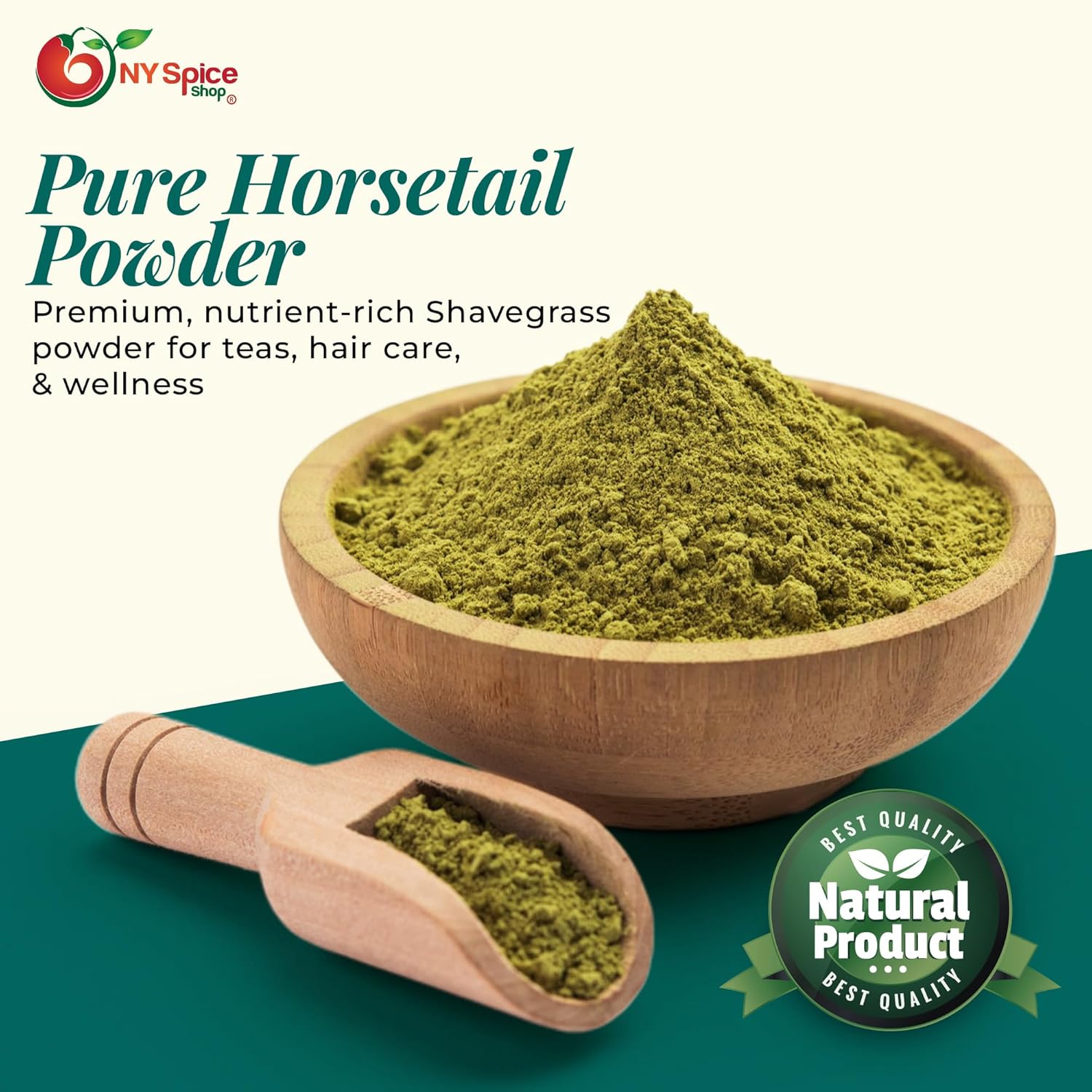 NY Spice Shop Horsetail Shavegrass Powder - 1 Pound Horsetail Shavegrass Ground Herbal Ingredient - Traditional Equisetum Arvense - Mild Plant Horsetail Herbal Green Earthy Aroma