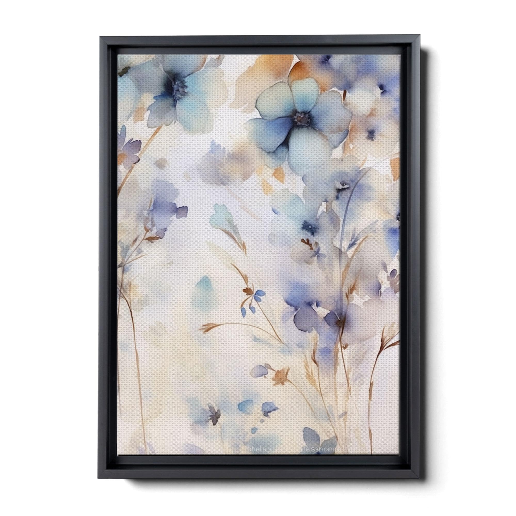 BloomFlowers Watercolor Canvas Print, Texture of Dreams, Wall Art for Living Room Bedroom Kitchen Office, Home Decor