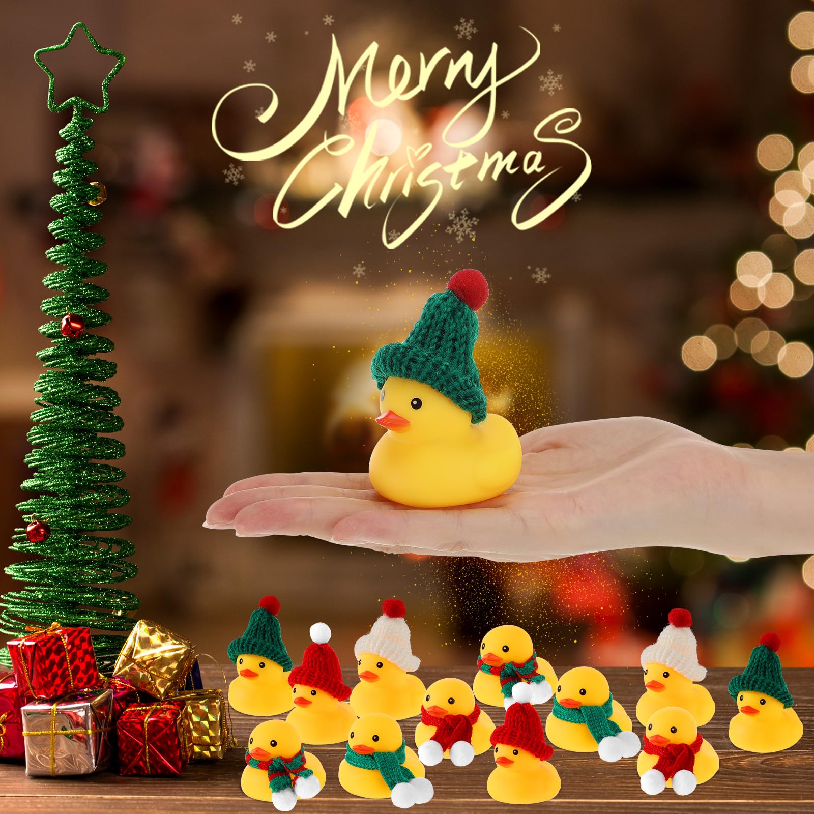 Snapklik.com : Jerify 72 Pieces Christmas Rubber Ducks