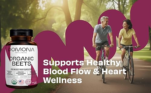 Miniatura 5 de Pomona Wellness Suplemento de remolacha en polvo de 1350 mg, apoya la presión arterial, la salud cardíaca, la circulación, la energía y el