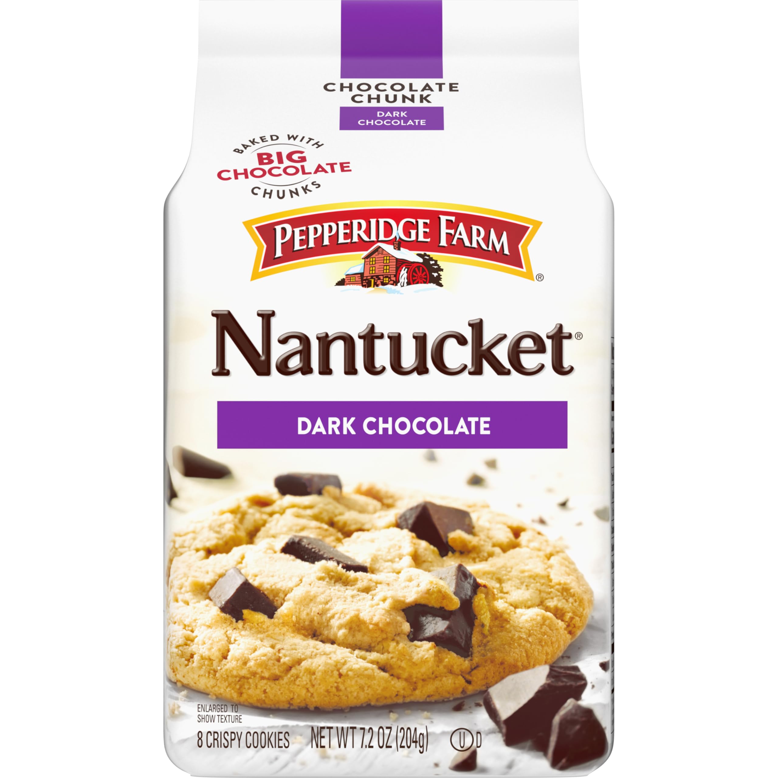 Pepperidge Farm Nantucket Crispy Dark Chocolate Chunk Cookies, 7.2 oz. Bag