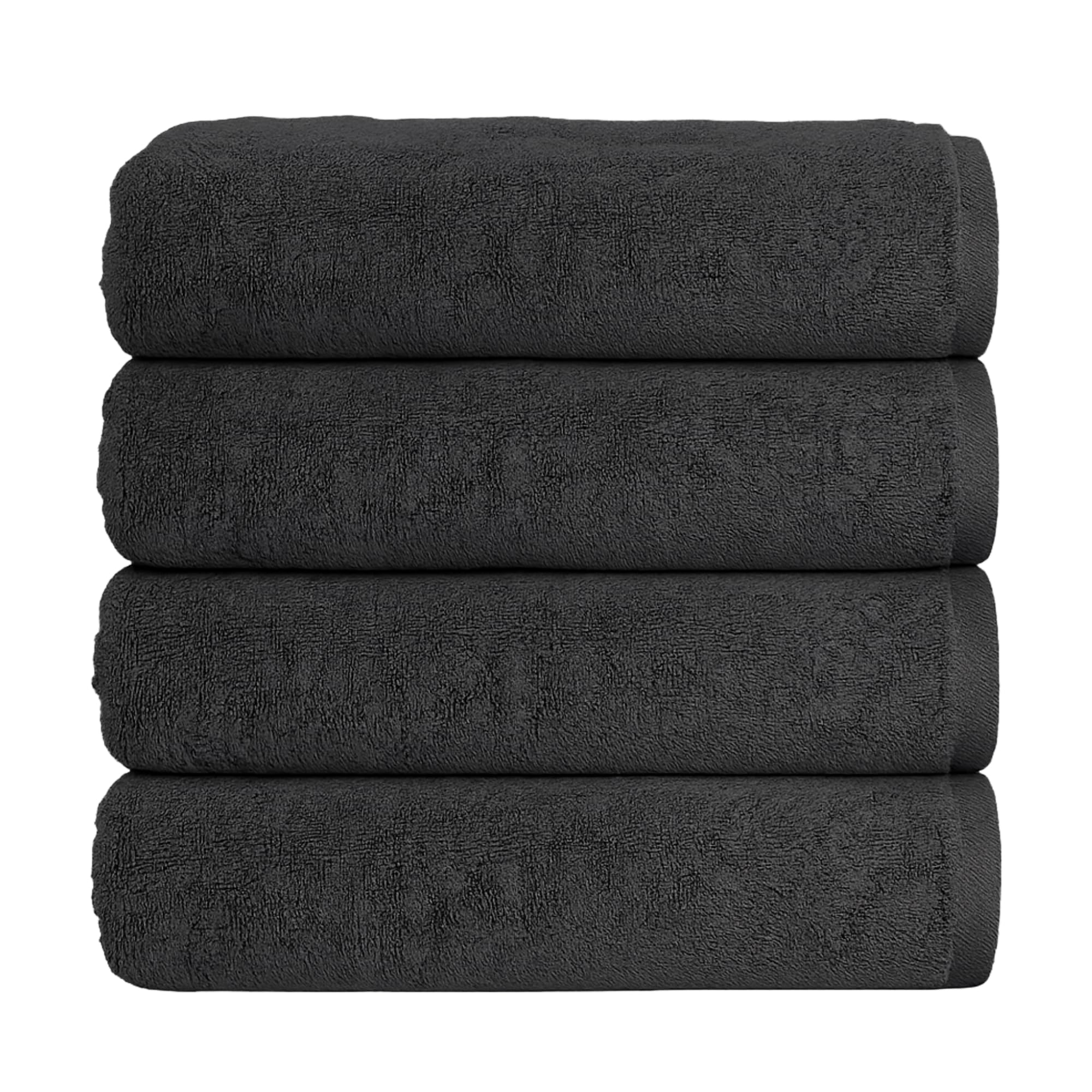 Soleil Fine Goods Juego de toallas de baño de 4 piezas, 800 g/m² de grosor y sin bordes, 27 x 54 pulgadas, toallas de baño 100 % algodón, altamente absorbentes, sensación de lujo pesada de alta