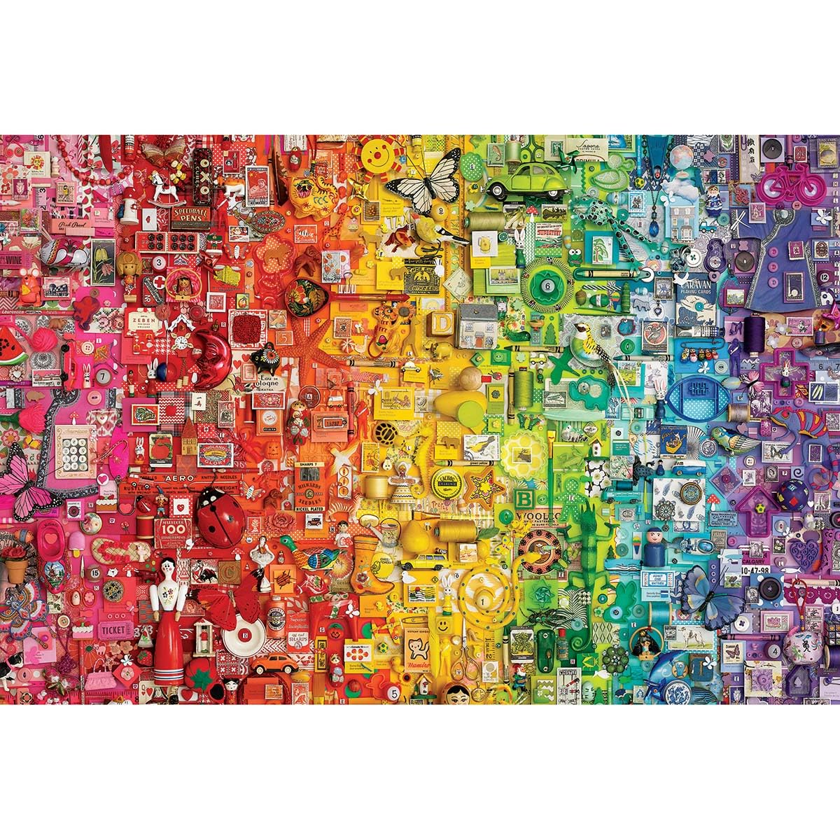 Cobble Hill 2000 Piece Puzzle - Rainbow - Sample Poster Included, 2000 pieces, 39.2 x 26.6 inches