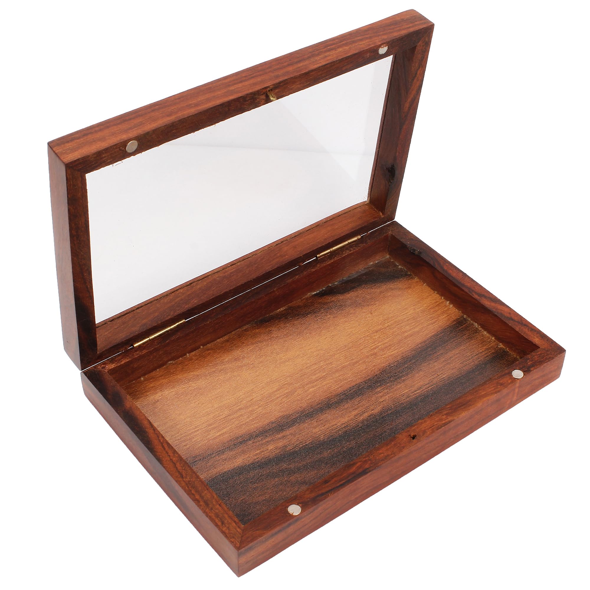 Wooden Gemstone Display Collector Storage Box with 15 Inner Compartment Clean Acrylic Lid–Empty Wood Box/With 15 Inner Compartment Storage Boxes (Empty Wood Box)-picture-17