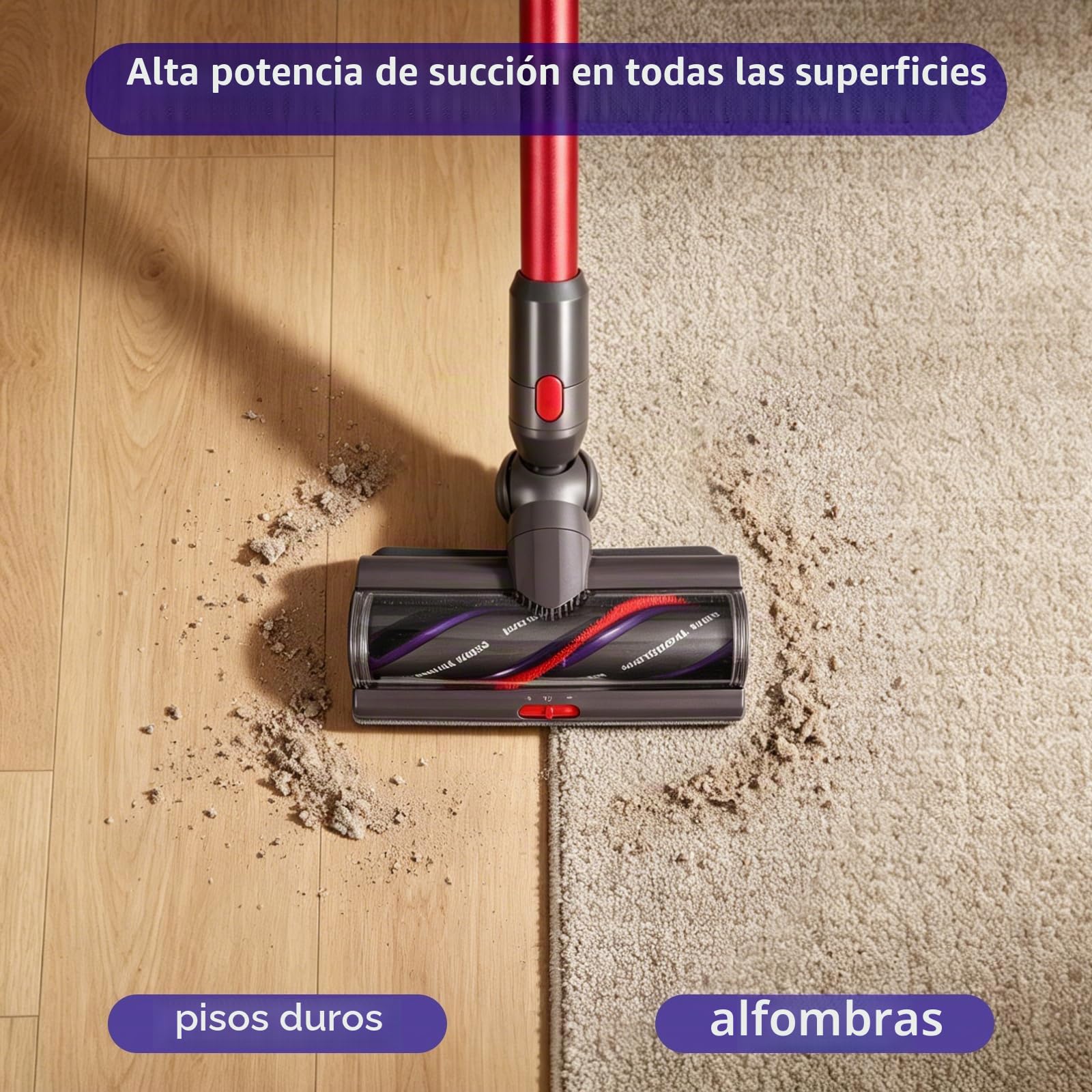 Cepillo de repuesto para Dyson V10 V11 V7 V8 V15 Boquilla de suelo motorizada Accesorios Boquilla de suelo Cepillo turbo para suelos duros y alfombras