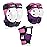 80Six Kids Multi-Sport Pad Set with Wristguards, Elbow Pads, and Knee Pads, Pink Purple, Small/Medium - Ages 8+