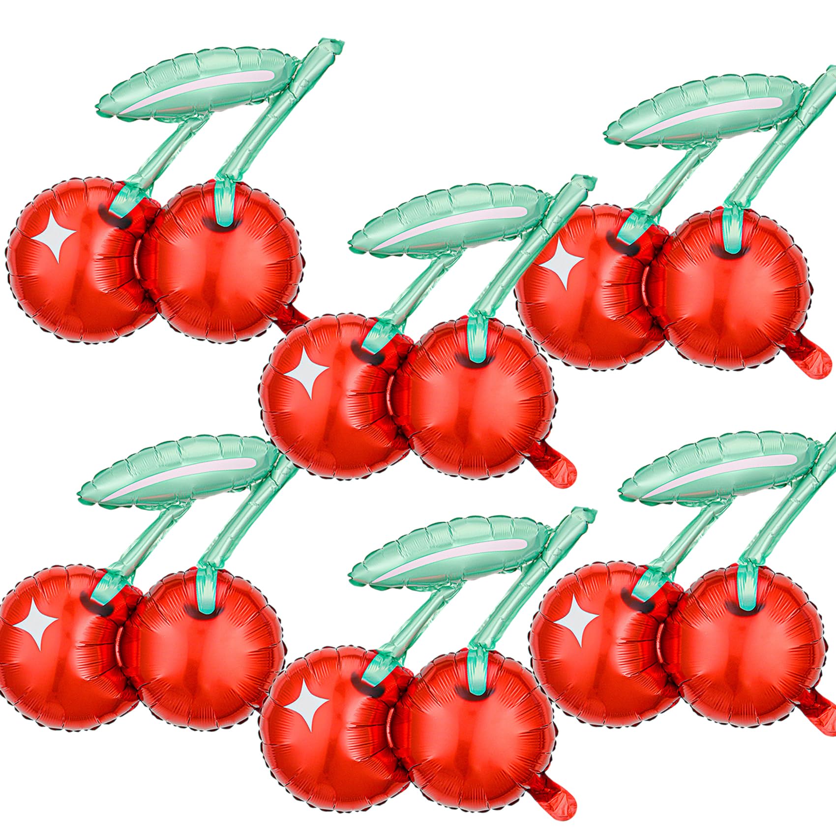 Photo 1 of Cherry-Balloons Summer-Birthday-Balloon 6PCS 20inch Red Fruit Cherry Themed Balloons Happy Birthday Party Decorations Wedding Baby Shower Supply