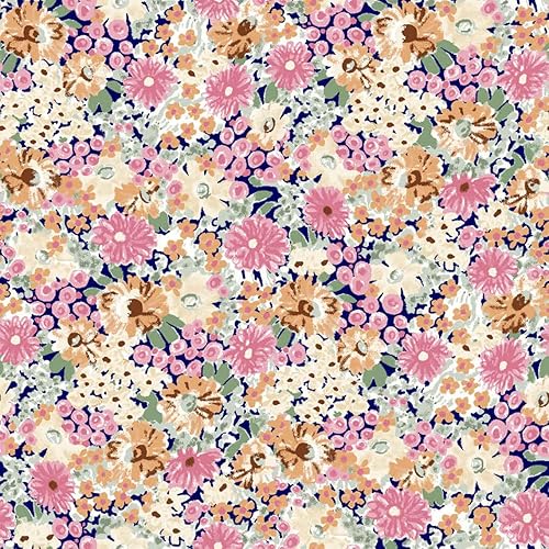 Miniatura 1 de Texco Inc Rayón Spandex Pequeñas Flores  Tejido de punto elástico en 4 direcciones Ditsy Floral PrintMaternidad, Ropa, Tela de bricolaje, Rosa
